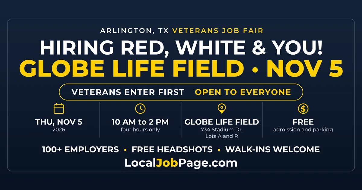 Hiring Red, White & You Job Fair Returns to Globe Life Field Nov. 5